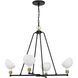 Gigi 4 Light 29.75 inch Black/Aged Brass Chandelier Ceiling Light