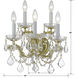 Maria Theresa 5 Light 16 inch Gold Sconce Wall Light in Clear Swarovski Strass