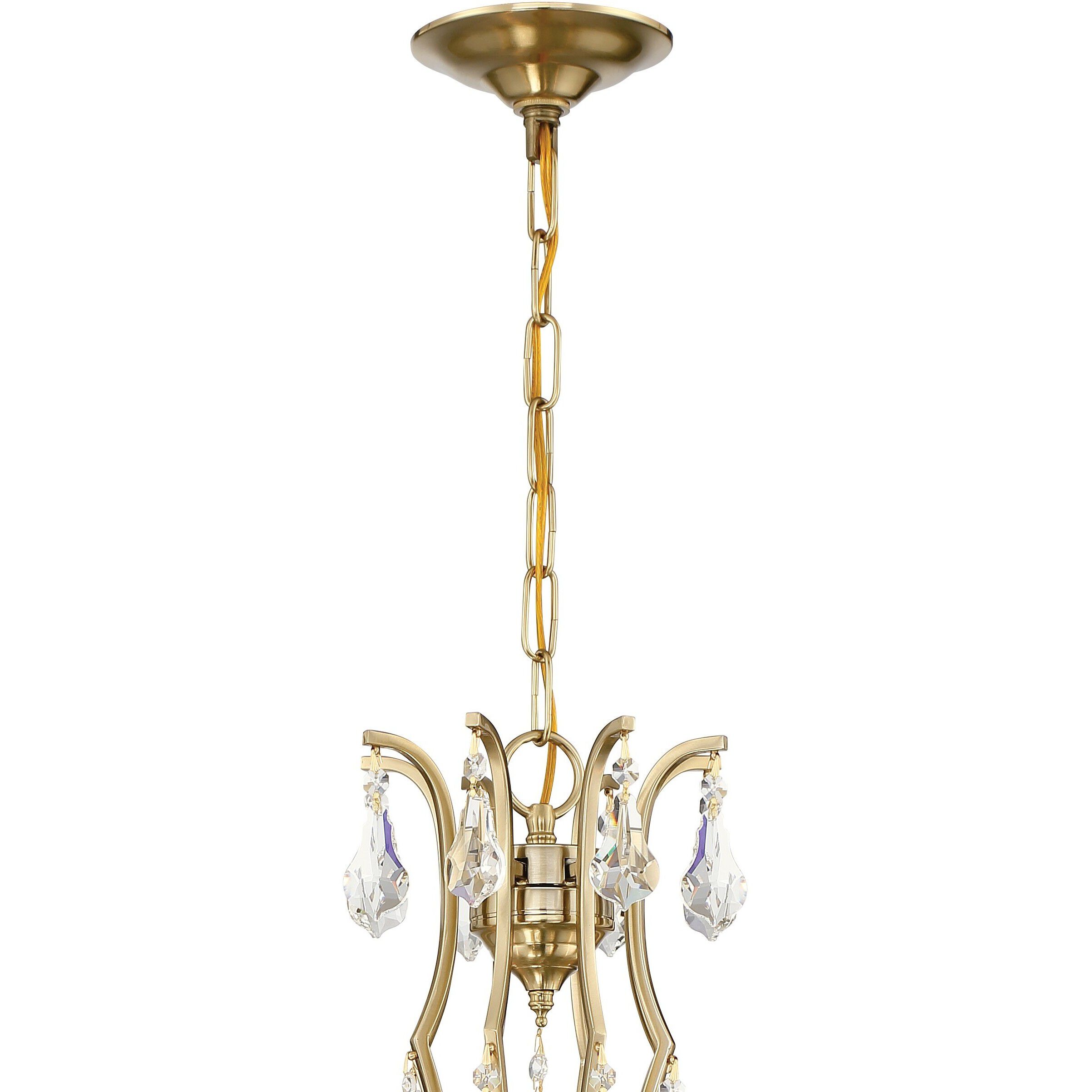 Cedar 8 Light 28 inch Vibrant Gold Chandelier Ceiling Light in Clear Hand Cut