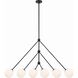 Omni 6 Light 46.5 inch Matte Black Chandelier Ceiling Light