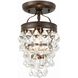Calypso 1 Light 7.25 inch Vibrant Bronze Semi Flush Ceiling Light