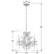 Maria Theresa 4 Light 16.5 inch Polished Chrome Mini Chandelier Ceiling Light in Clear Italian