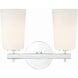 Colton 2 Light 14.75 inch Polished Chrome Bathroom Vanity Light Wall Light