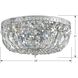 Waltham 3 Light 12 inch Polished Chrome Flush Ceiling Light in Clear Italian