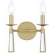 Baxter Sconce Wall Light in Aged Brass