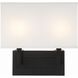 Durham Bath Wall Light in Black Forged