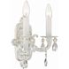 Paris Market Sconce Wall Light in Clear Hand Cut, Antique White