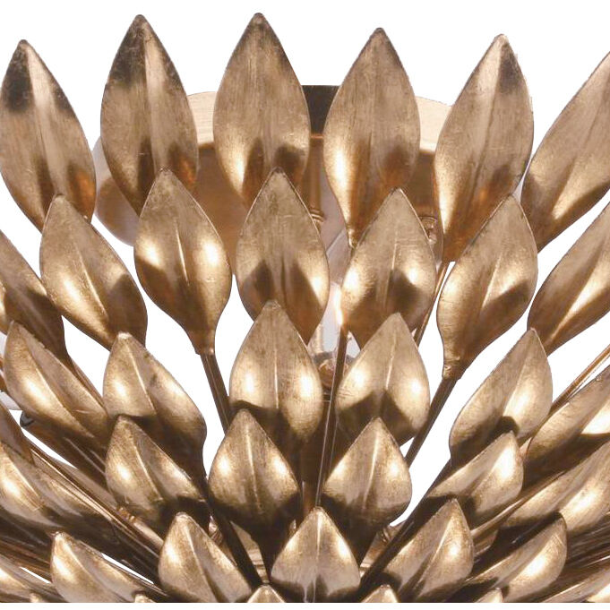 Broche 6 Light 24 inch Antique Gold Semi Flush Ceiling Light