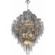 Addis 20 Light 31.5 inch Polished Chrome Chandelier Ceiling Light in Tronchi Glass Smoke