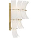 Abigail 3 Light 15 inch Aged Brass Bath Vanity Light Wall Light in White