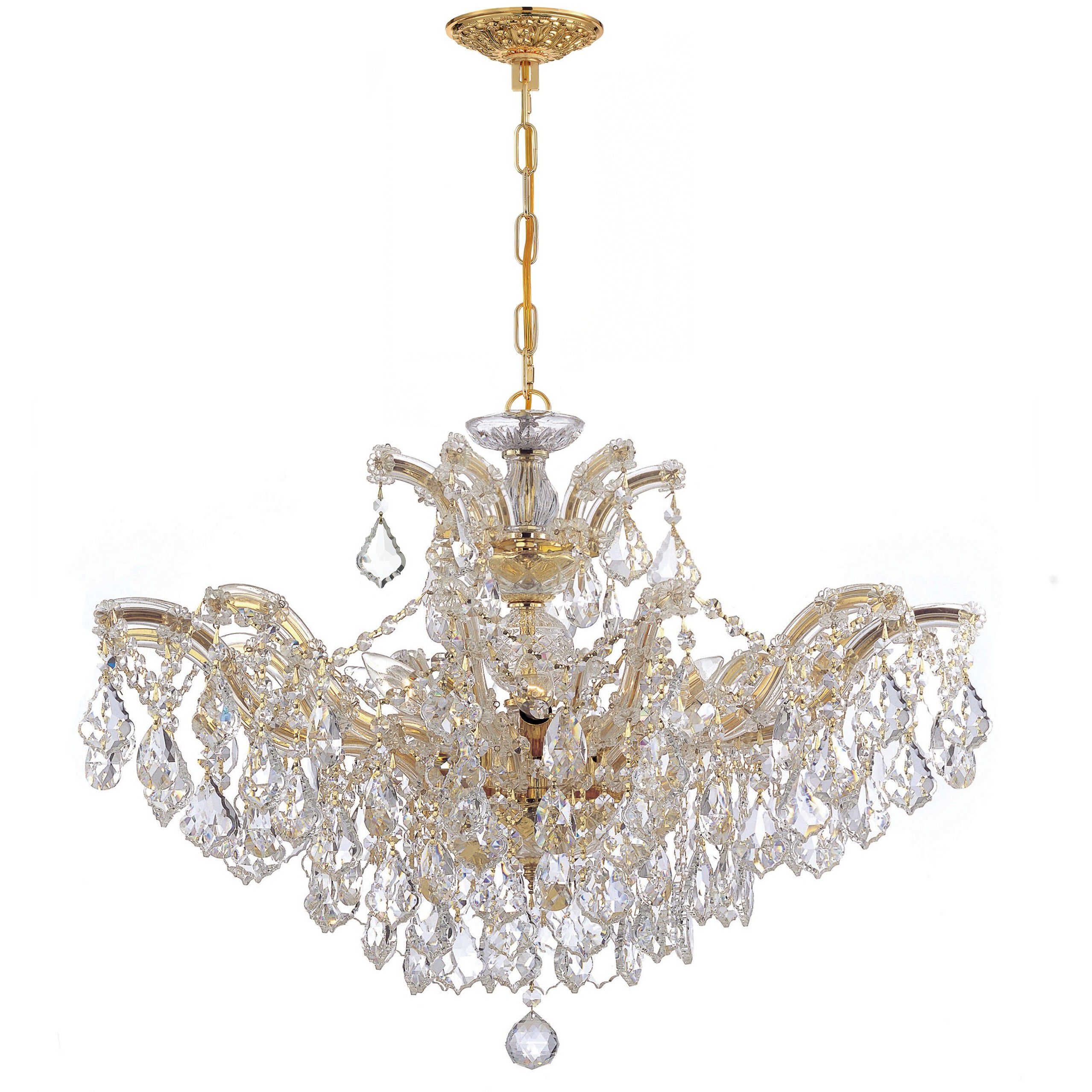 Maria Theresa 6 Light 29 inch Gold Chandelier Ceiling Light in Clear Spectra