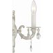 Paris Market Sconce Wall Light in Clear Hand Cut, Antique White