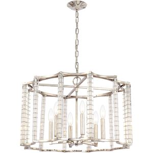 Carson 6 Light 28 inch Polished Nickel Chandelier Ceiling Light