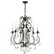 Ashton 6 Light 21.5 inch English Bronze Chandelier Ceiling Light in Clear Swarovski Strass