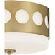 Kirby 2 Light 13.25 inch Vibrant Gold Flush Ceiling Light