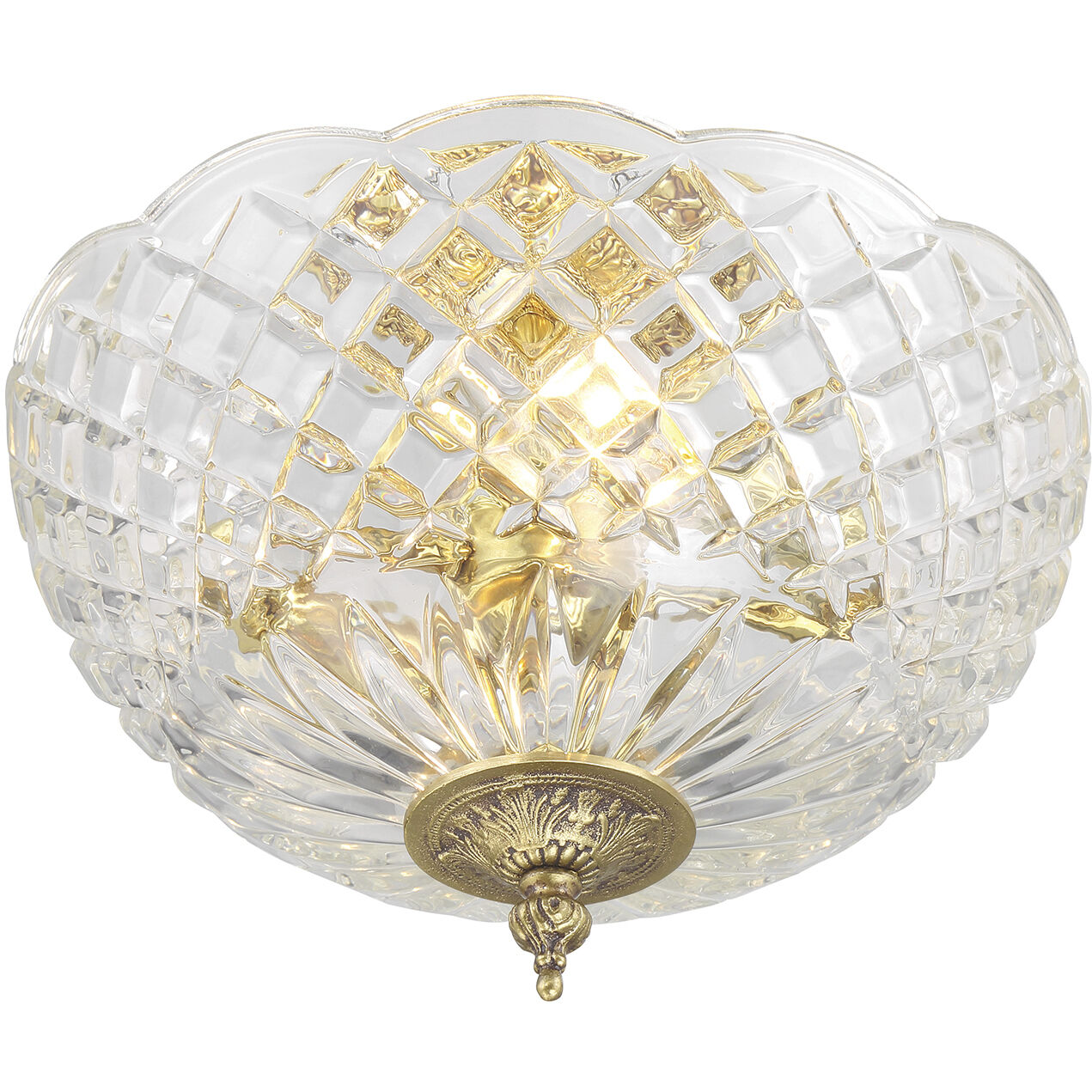 Milton 2 Light 10 inch Olde Brass Semi Flush Ceiling Light