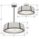 Fulton 6 Light 24 inch Black Semi Flush Ceiling Light