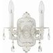 Paris Market Sconce Wall Light in Clear Hand Cut, Antique White