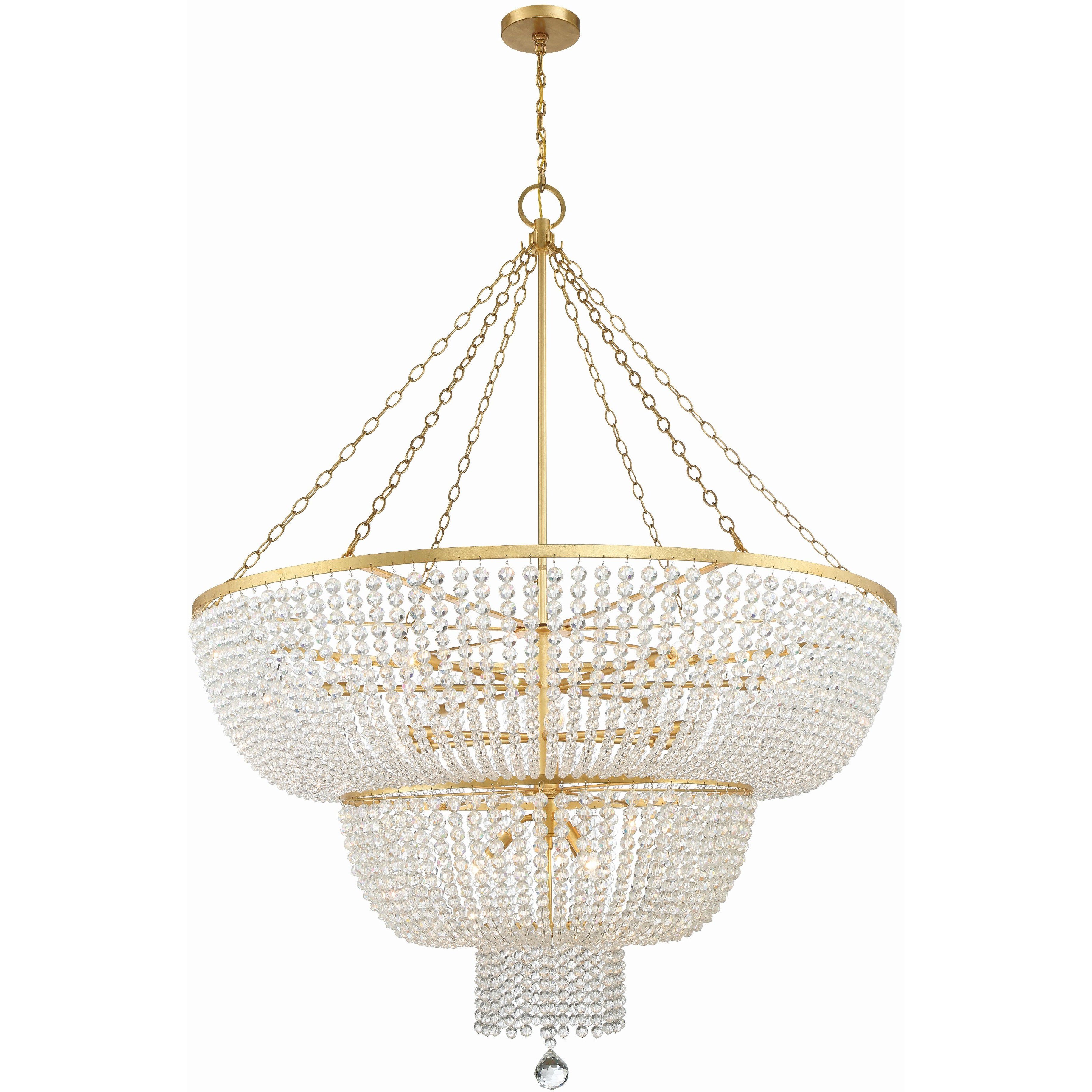 Rylee 15 Light 48.5 inch Antique Gold Chandelier Ceiling Light
