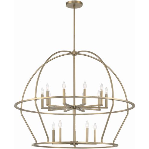 Abbott 15 Light 48 inch Vibrant Gold Chandelier Ceiling Light