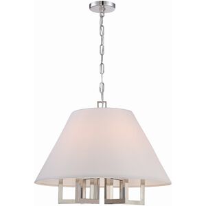 Westwood 6 Light 24 inch Polished Nickel Chandelier Ceiling Light