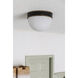 Capsule 2 Light 8 inch Matte Black and Textured Gold Outdoor Flush, Brian Patrick Flynn