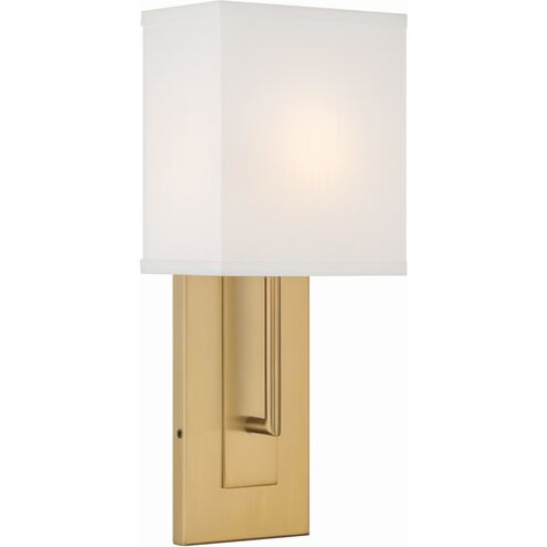Brent 1 Light 6.5 inch Vibrant Gold ADA Sconce Wall Light