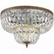 Waltham 4 Light 18 inch Olde Brass Flush Ceiling Light in Clear Spectra