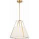 Fulton 3 Light 20 inch Antique Gold Pendant Ceiling Light