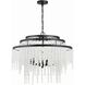 Poppy 6 Light 26.5 inch Matte Black Chandelier Ceiling Light in Matte Black and Forged Bronze