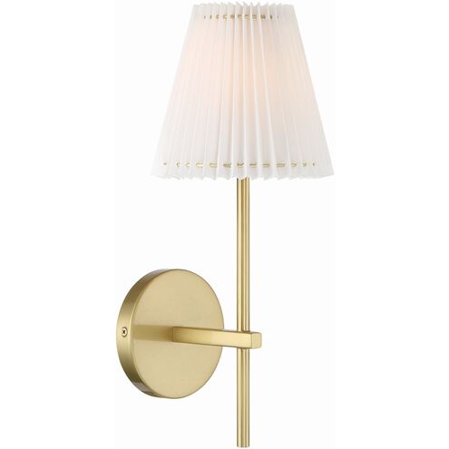 Gamma 1 Light 6.5 inch Aged Brass Sconce Wall Light