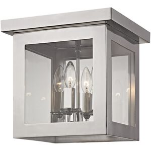 Hurley 4 Light 11.75 inch Polished Nickel Flush Ceiling Light