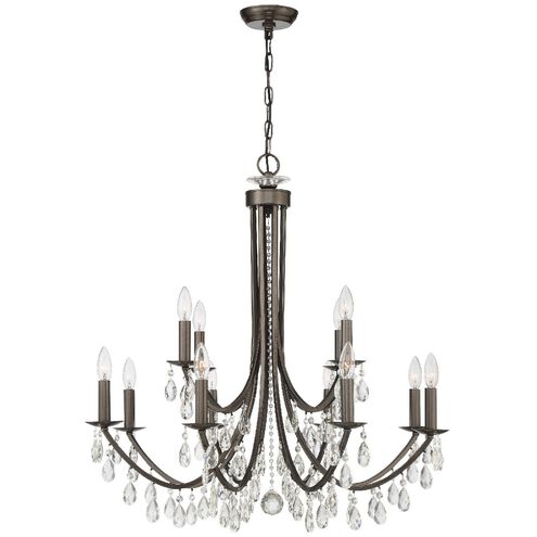 Bridgehampton 12 Light 32 inch Vibrant Bronze Chandelier Ceiling Light in Clear Hand Cut