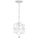 Solaris 1 Light 9 inch Wet White Mini Pendant Ceiling Light