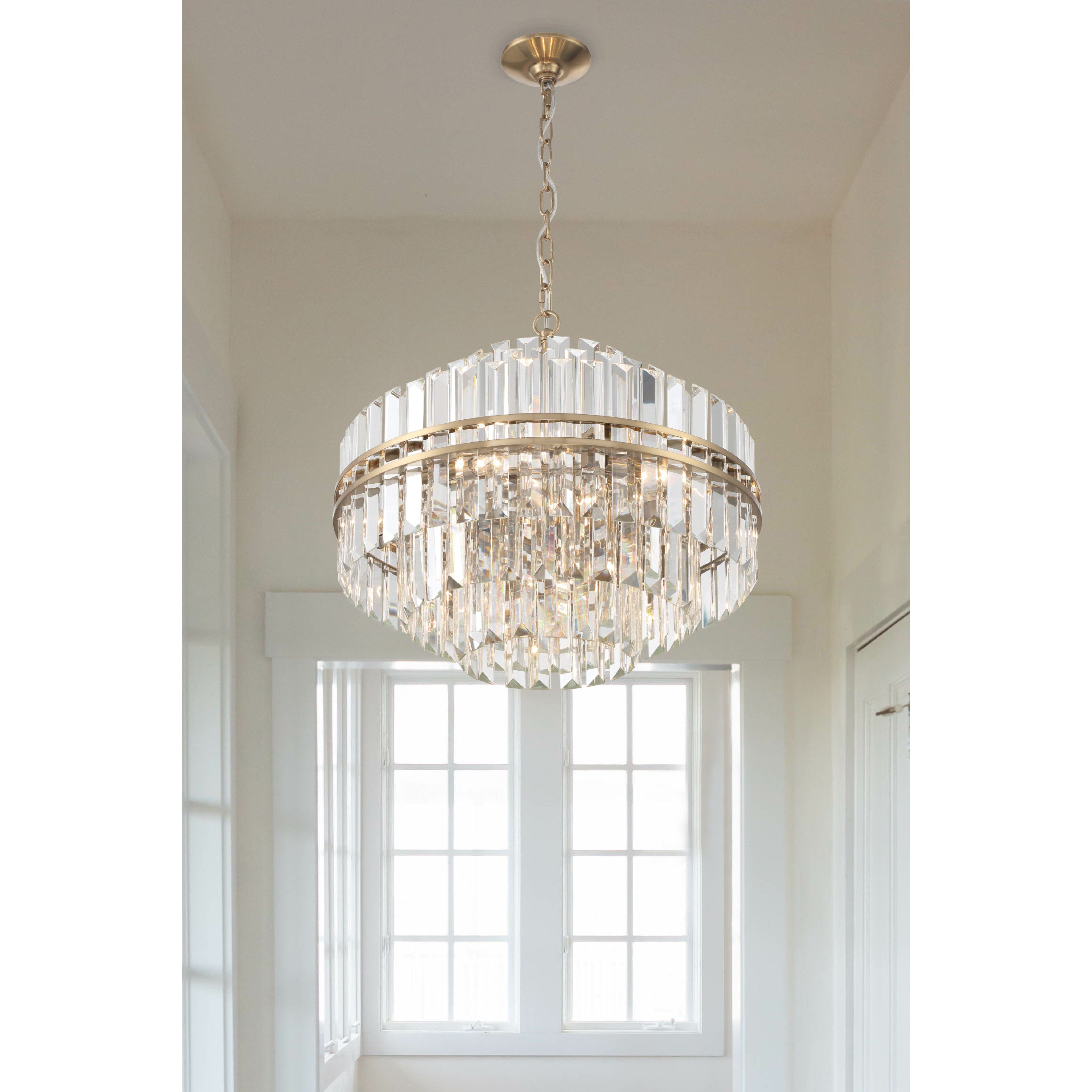 Hayes 12 Light 22 inch Aged Brass Chandelier Ceiling Light