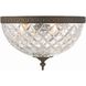 Radley 3 Light 12 inch English Bronze Flush Ceiling Light