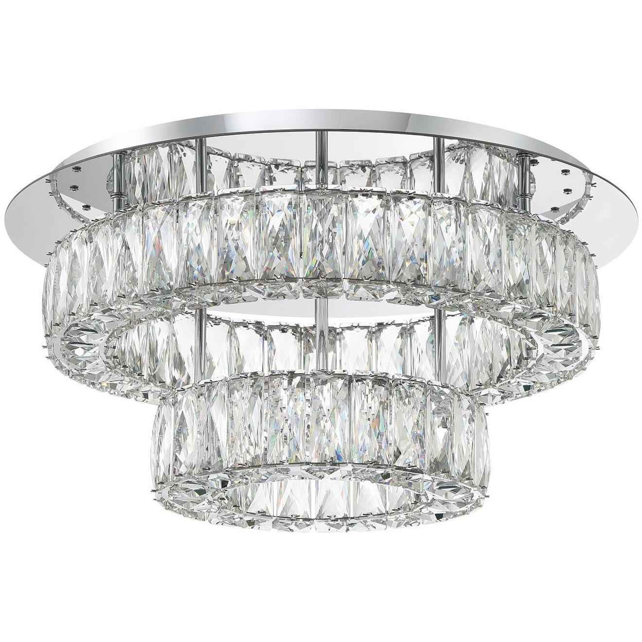 Kinsley 1 Light 20 inch Polished Chrome Flush Ceiling Light