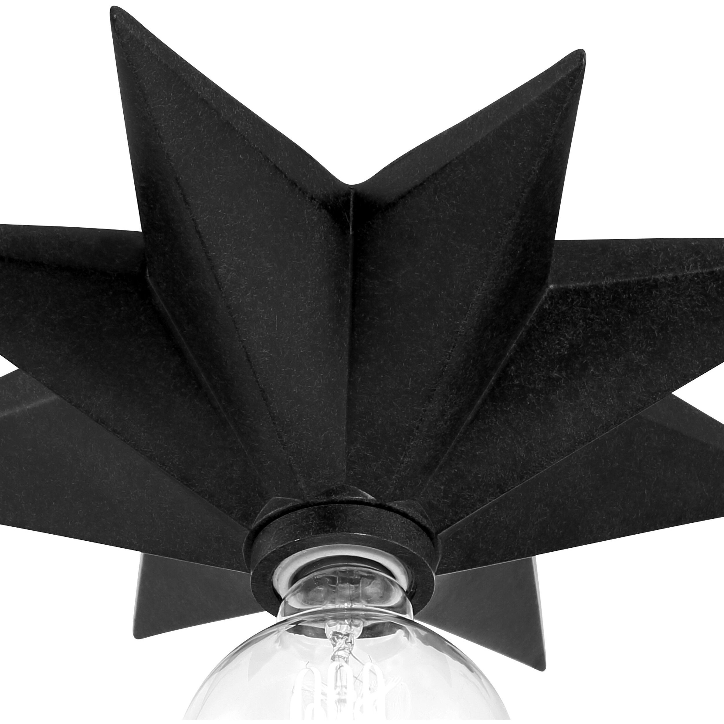 Astro 1 Light 12 inch Black Flush Ceiling Light