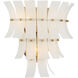 Abigail 3 Light 15 inch Aged Brass Bath Vanity Light Wall Light in White