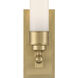 Wilcox Bath Sconce Wall Light in Aged Brass