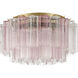 Addis 7 Light 22.25 inch Aged Brass Flush Mount Ceiling Light in Spring