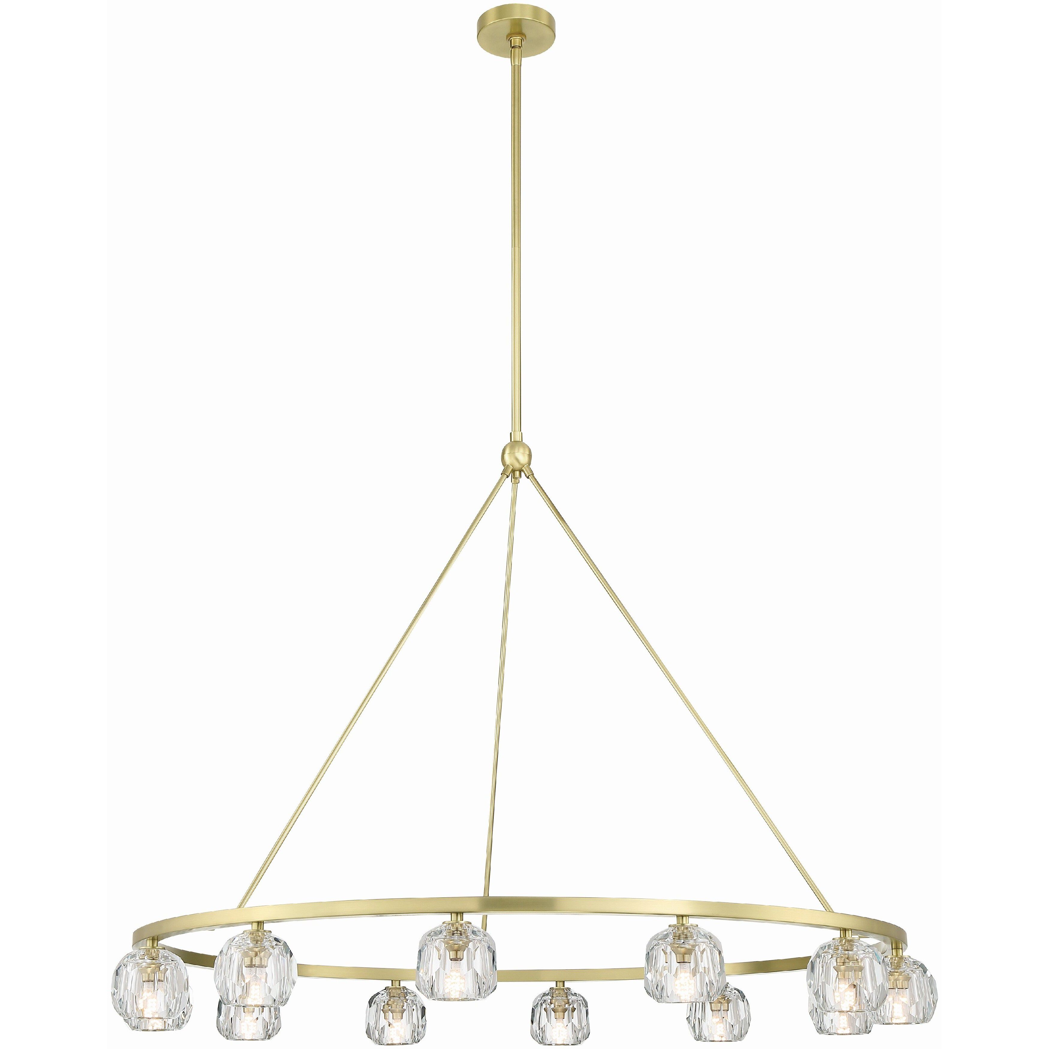 Aragon 12 Light 48 inch Soft Brass Chandelier Ceiling Light
