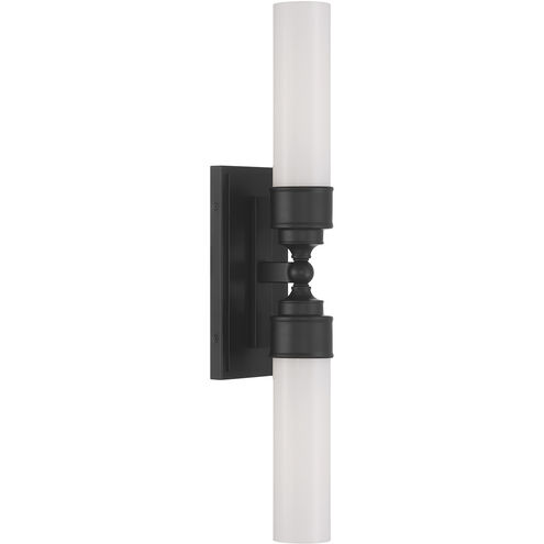 Wilcox 2 Light 5 inch Matte Black Bath Wall Sconce Wall Light