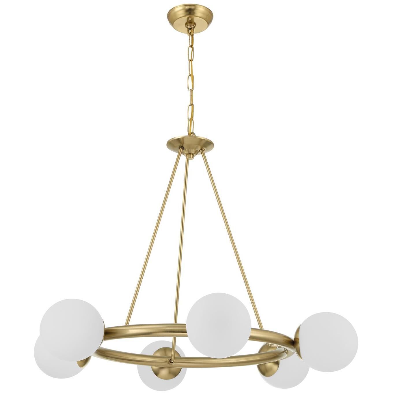 Maverick 6 Light 33.5 inch Vibrant Gold Chandelier Ceiling Light