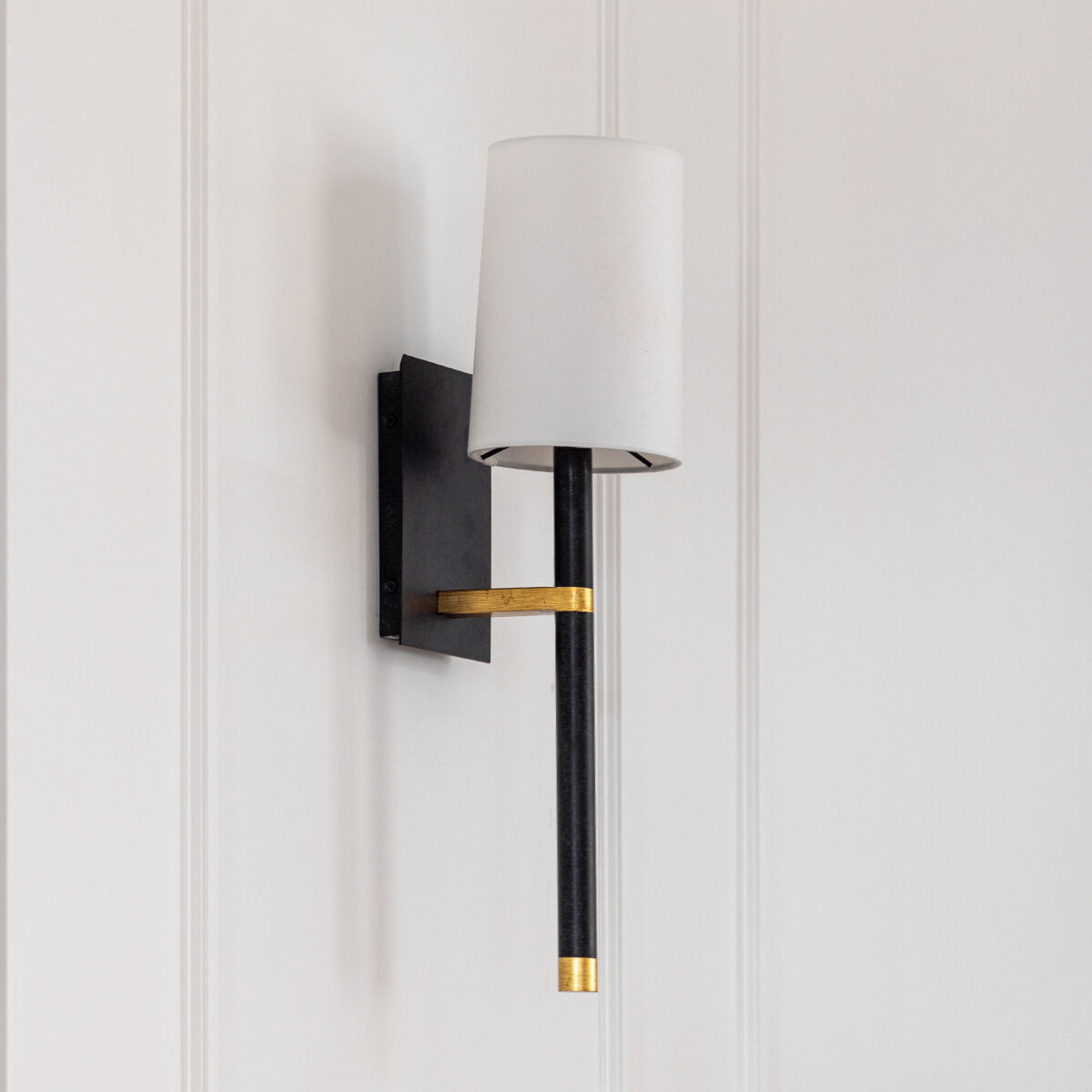 Weston 1 Light 5.5 inch Black and Antique Gold Sconce Wall Light