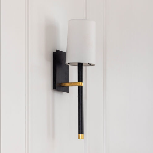 Weston 1 Light 5.5 inch Black and Antique Gold Sconce Wall Light