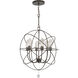 Solaris 6 Light 22.5 inch English Bronze Outdoor Chandelier