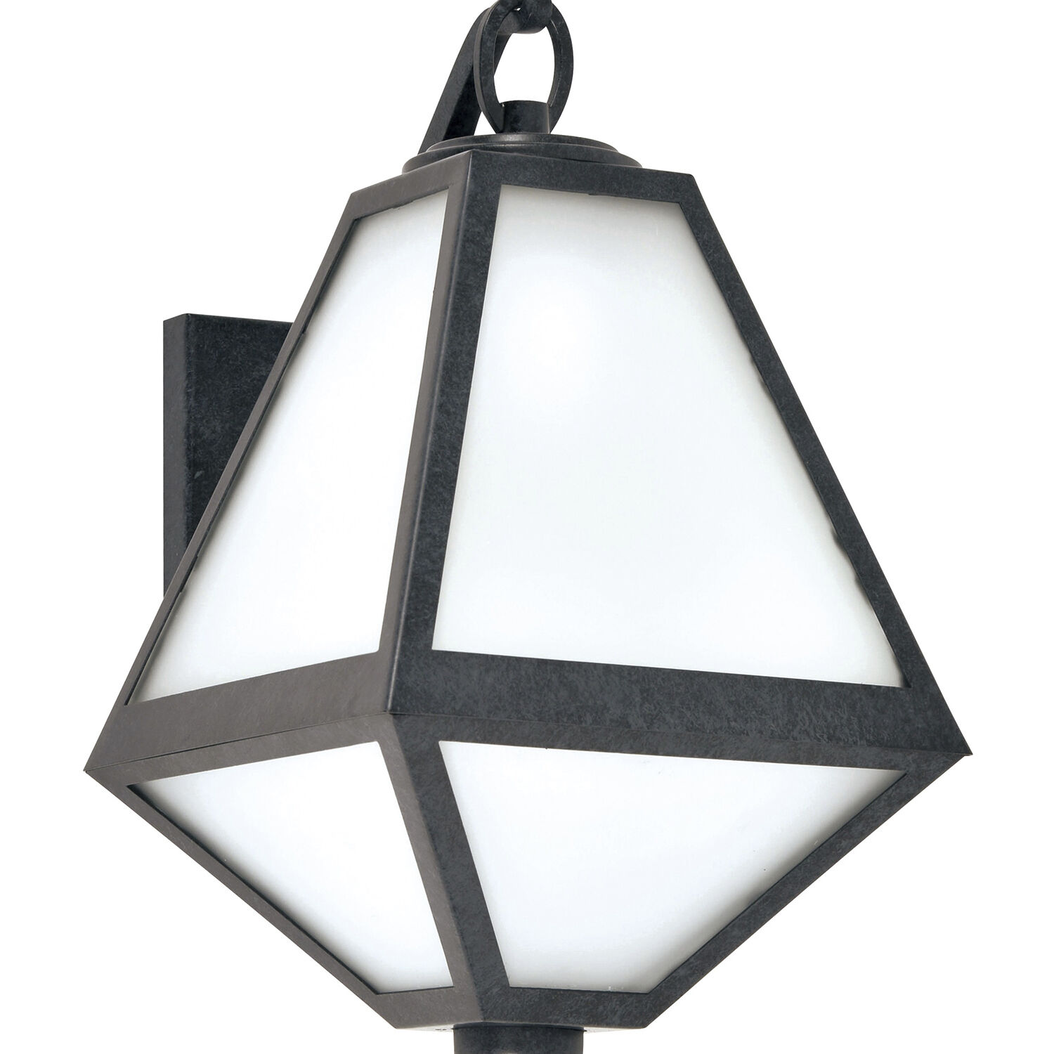 Glacier 1 Light 12.75 inch Black Charcoal Outdoor Sconce in White