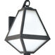 Glacier 1 Light 12.75 inch Black Charcoal Outdoor Sconce in White