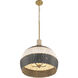 Zanzibar 5 Light 21 inch Soft Gold Pendant Ceiling Light